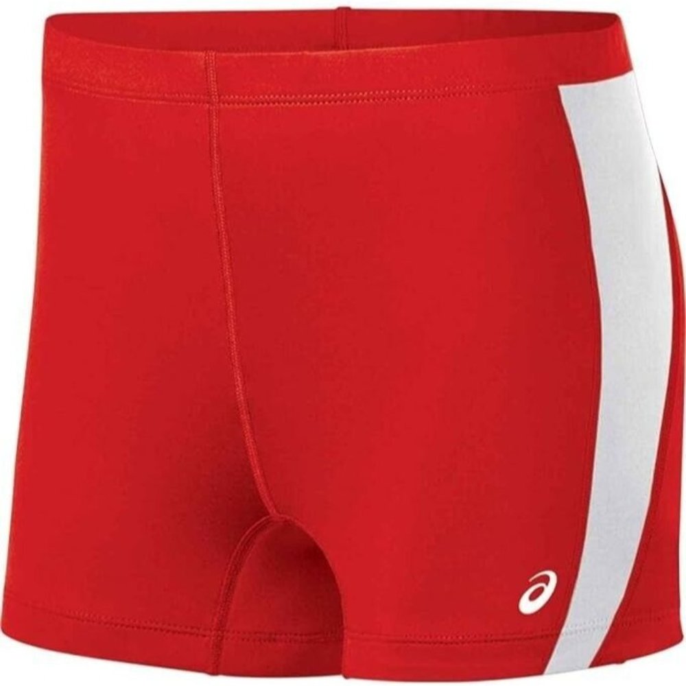 ASICS Women's Chaser Athletic Compression Running Work Out Shorts Red Size XL